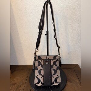 Coach Black and Gray Signature Crossbody Bag